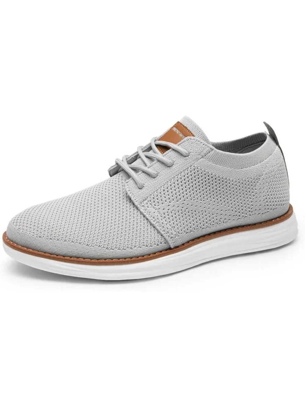 Bruno Marc Men's Grey Rubber Lace up Lightweight Casual Walking Sneakers